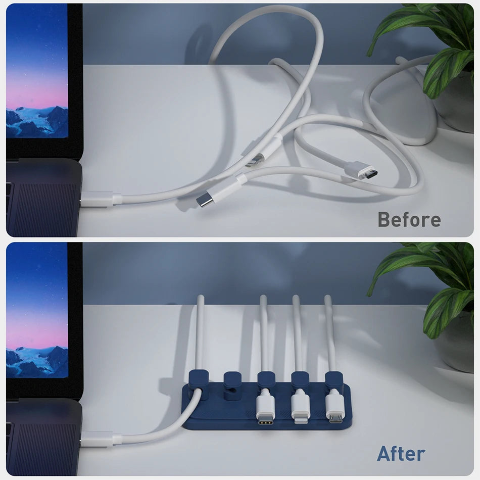 Magnetic Cable Management  Cable Organizer Multi-purpose Cord Winder