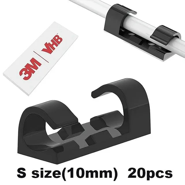 20/40Pcs Cable Clips with Strong Self-Adhesive Cable Management
