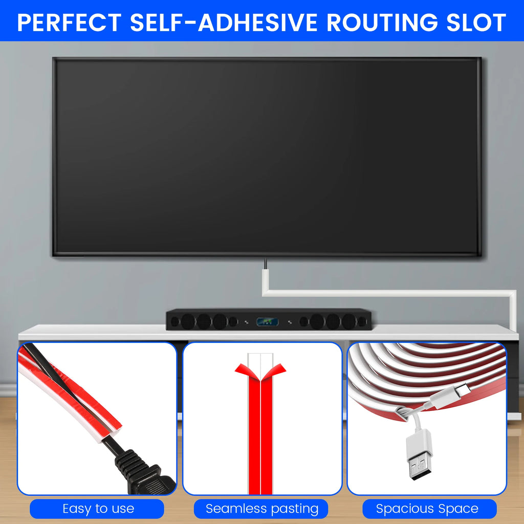 Wall Cord Hider 4/6/8m Self-Adhesive Cord Covers
