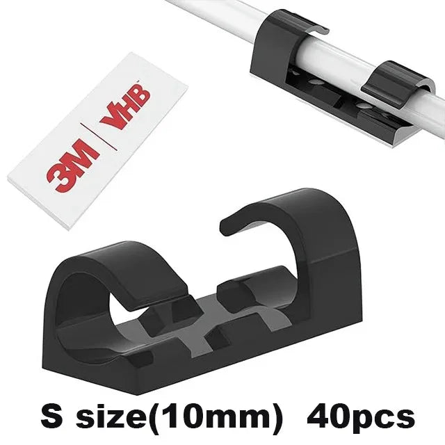 20/40Pcs Cable Clips with Strong Self-Adhesive Cable Management