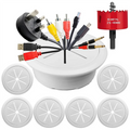 6PCS TV Cord Hider 2-3/8"(60Mm) In Wall Cable Management Kit Cord