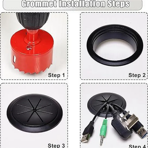6PCS TV Cord Hider 2-3/8"(60Mm) In Wall Cable Management Kit Cord